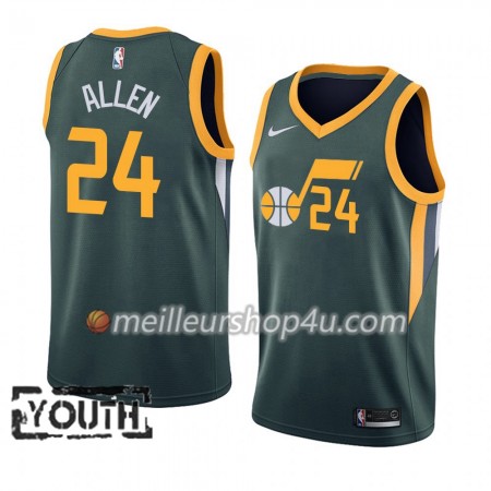 Maillot Basket Enfant Utah Jazz Grayson Allen 24 2018-19 Nike Vert Swingman